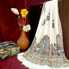 Varnpakshi Handpainted Dupatta
