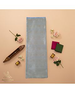 Aadikeshav Powder Blue Elegance Banarasi Handloom Saree