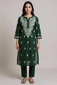 Georgette Chikankari Kurti