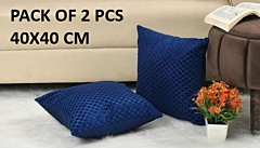 Diamond faux fur cushion covers Pack of 2 Pcs Handcrafted Royal Blue Velvet Cushion Cover 16x16 inch Diamond Pattern Soft and Elegant