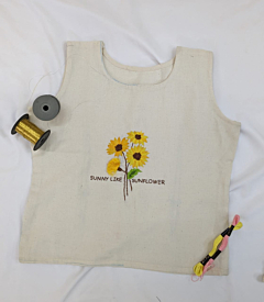 Sunflower Embroidered Top