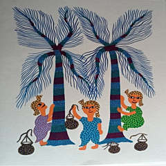 Handmade Gond painting without frame