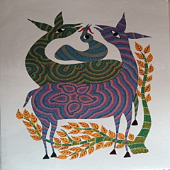 Handcrafted Gond Painting without frame