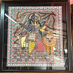 Handmade Madhubani Shivas Ardh-Narishwar