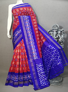 ikkat single weaving saree 