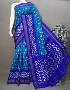 semi ikkat single weaving saree 