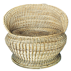Handcrafted Cane Apple Chair