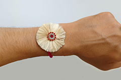 Handmade Natural Fibre Rakhi | Size: 2.2