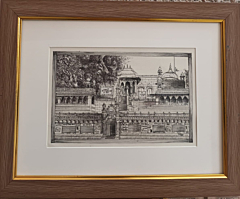 RAJ RANCHHODJI TEMPLE- MINIATURE PAINTING- REALISTIC LIVE MONUMENT PAINTING