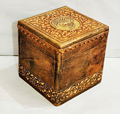 WOODEN EMBOSED JEWELLERY BOX -STORAGE BOX