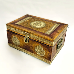 Hand-carved Vintage Wooden Box | 32x23x16 cm