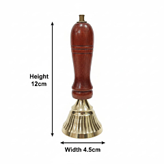 Handcrafted Brass Bell with Wooden Handle | Traditional Pooja & Decorative Bell
