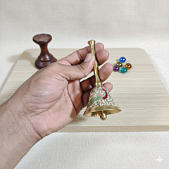 Vibrant Brass Meenakari & Nakkashi Bell | Handcrafted for Temple & Gifting