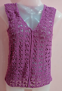 Handwoven Crochet Top | Purple