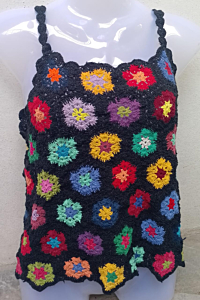 Handwoven Crochet Flower Top | Multicolour