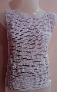 Handwoven Crochet Top | Pink