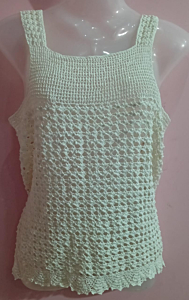 Handwoven Crochet Top | White