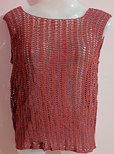 Handwoven Crochet Top | Maroon