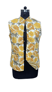 Handblock Print Cotton Women's Jacket Size M