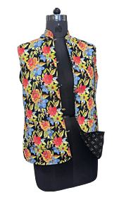 women jecket handblock print Size - XL