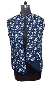 Handblock Print Cotton Women's Jacket Size M