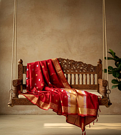 Handloom Khadi Linen Zari Butta Saree