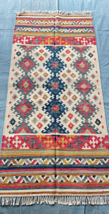 Hand-Woven Artisan Kilim Durries I 3X5 feet