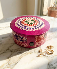 Genuine Leather Handcrafted Jewelry Box 