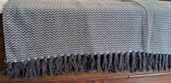 Cotton Double Bed cover Chevron Weave Design