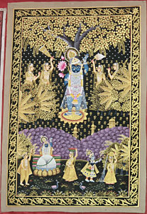 Shri Nath Ji Pichwai Painting in Gold
