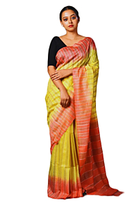 Bhagalpuri Kota Staple Saree for Women with Running Blouse Piece | Stripe Design | Kota Staple Viscose Material
