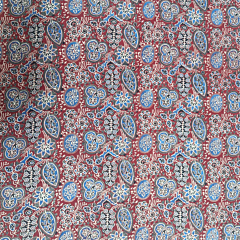 Tantu Gulrang Heritage Hand Block Printed Cotton Fabric