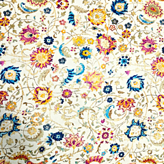 Tantu Royal Heritage Multi Floral Digital Print Handwoven Twill Fabric