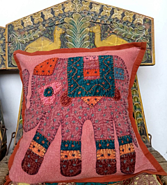 Elephant Cushion Covers  2 Pcs  set Handmade, Bright, Stone washed and Free Delivery