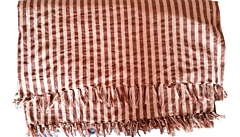 Bed Sheet  Soft Brown and natural Stripes Full size 240x260 cm Pure cotton