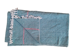 Cotton Handloom Blanket Soft , Full Size and Diamond Weave-Sea green