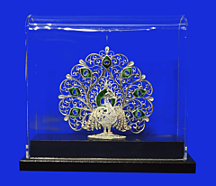 Silver Filigree Dacncing Peacock  92.5