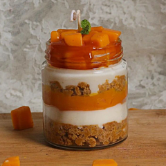 Mango Jar Cake Candle