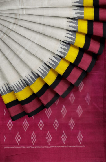 Handloom Cotton 2/100 Single Ikkat Saree