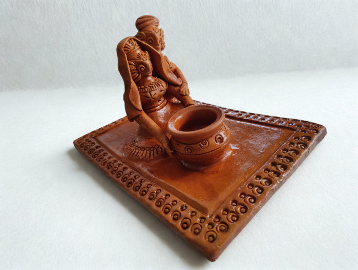 Terracotta Yashoda-Kanha Showpiece