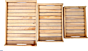 Wooden Serving Tray | Natural Pine Wood | Set of 3