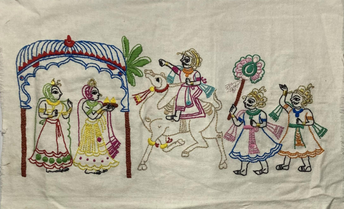 Traditional Hand Embroidery Wall Hanging