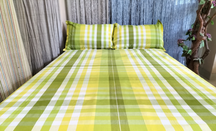 Handmade Cotton Bedsheet with Two Pillow Cases