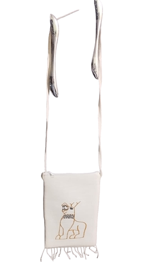 Handcrafted Embroidered Sling Bag - Traditional Woolen Cotton Design