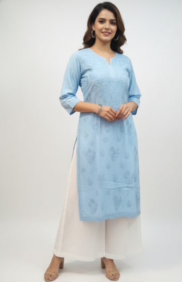 Long kurta sky blue