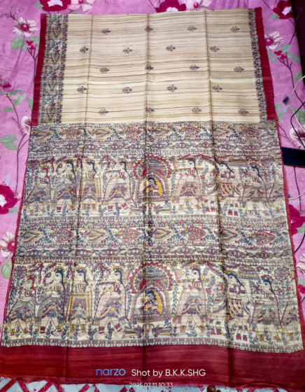 TASAR GHICHA SILK SAREE 