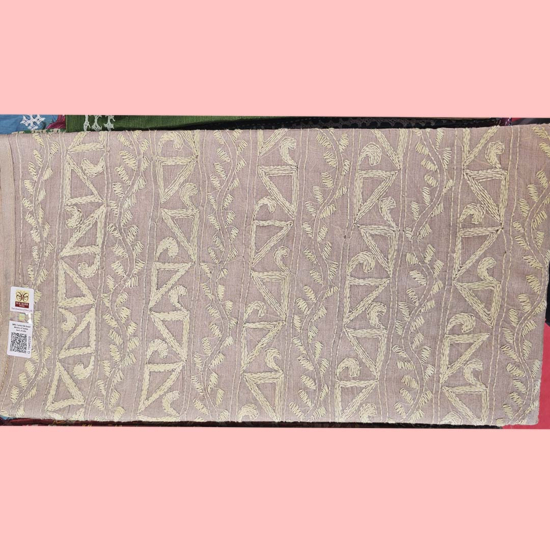 Hand-embroidered Kantha Work Dress Material