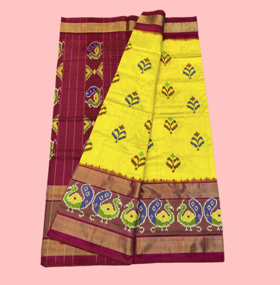 Handmade Pochampally Ikat Silk Saree