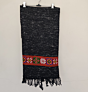 Black Multicolor Handwoven Merino Wool Traditional Kinnauri Stole