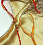 Handcrafted Wool & Bead Rakhi Set